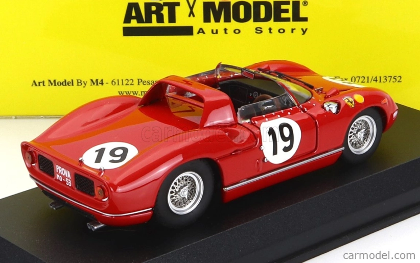 Art-model Ferrari 330p 4.0l V12 Team Sefac Ferrari Spa N 19 3. 24h Le Mans 1964 J.surtees - L.bandini 1:43 Červená