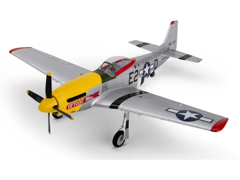 RC letadlo E-flite P-51D Mustang 0.49m Detroit Miss SAFE Select BNF Basic