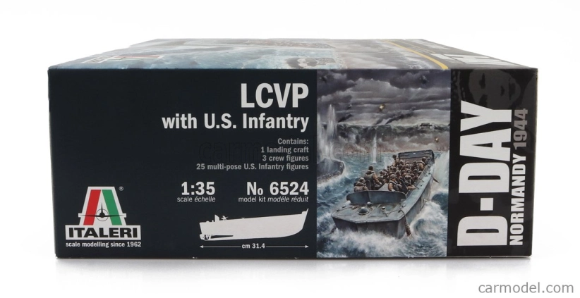 Italeri Loď Lcvp vyloďovací čln s americkou pechotou vojenský deň D Normandia 1944 1:35 /
