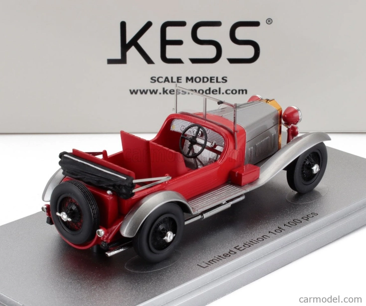 Kess-model Alfa romeo Rl Super Sport 4 Seat - 4 Posti - Bez krytého sedadla 1927 1:43 Red Silver