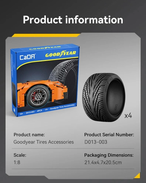 CaDa Goodyear pneumatiky 1:8 (4 ks) | RCprofi.sk