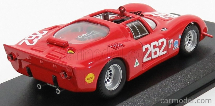 Best-model Alfa romeo 33.2 N 262 Targa Florio 1969 Vaccarella - De Adamich 1:43 Red