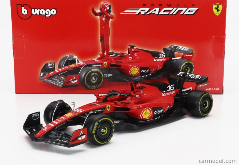 Bburago Ferrari F1 Sf-23 Team Scuderia Ferrari N16 Sezóna 2023 Charles Leclerc 1:24 červená čierna