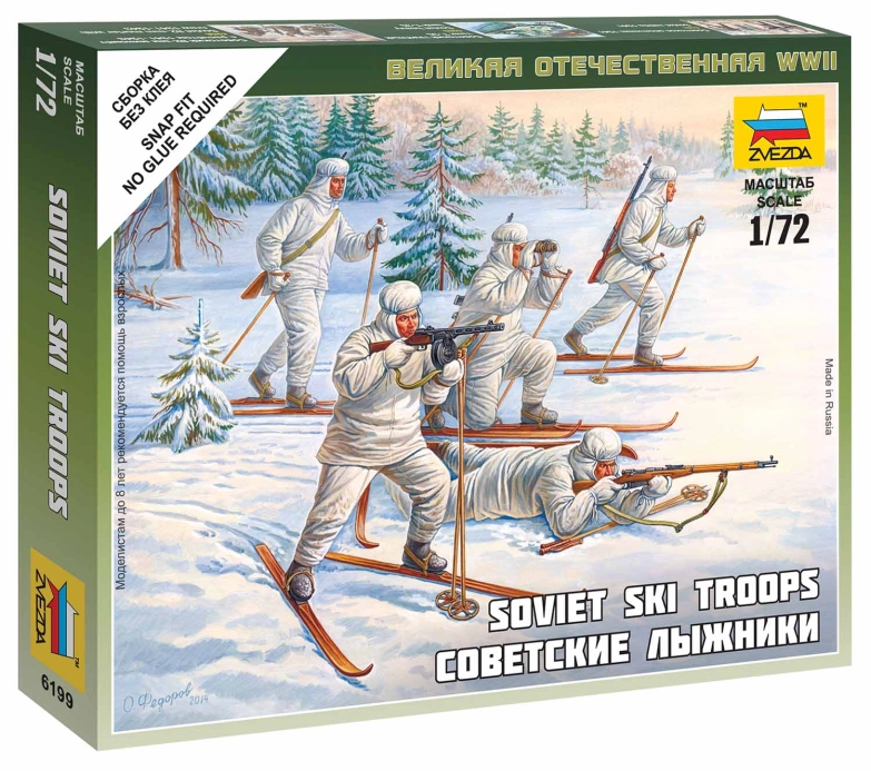 Zvezda figurky Soviet Skiers (1:72)