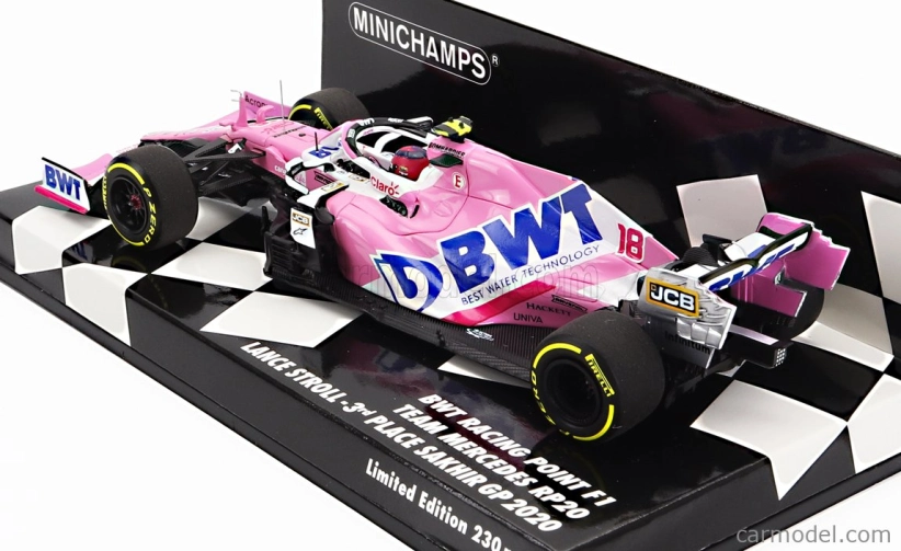 Minichamps Mercedes bwt F1 Rp20 Team Sportpesa Racing Point N 18 3rd Sakhir Gp 2020 L.stroll 1:43 Ružová Matt Blue