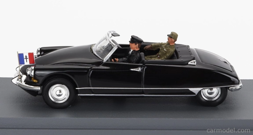 Rio-models Citroen Ds19 Cabriolet Osobný automobil Generál Charles De Gaulle Návšteva Džibuti 1959 1:43 Čierna