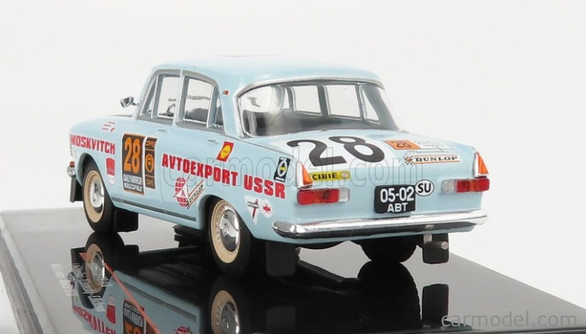 Ixo-models Moskvitch 412 N 28 Rally London - Mexico 1970 1:43, světle modrá