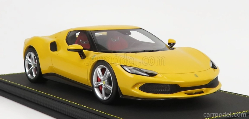 Bbr-models Ferrari 296 Gtb Hybrid 830hp V6 2021 - Con Vetrina - S vitrínou 1:18 Giallo Modena - žltá