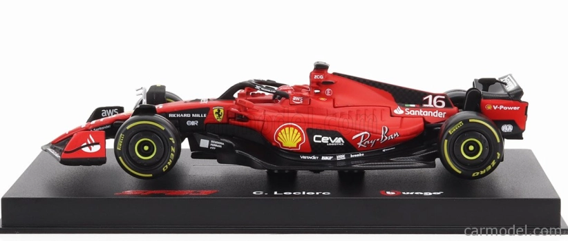 Bburago Ferrari F1 Sf-23 Team Scuderia Ferrari N 16 1:43, červená