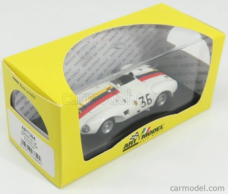 Art-model Ferrari 625lm Spider Ch.0637 N 36 Venezuela Gp 1956 P.drogo 1:43 Biela