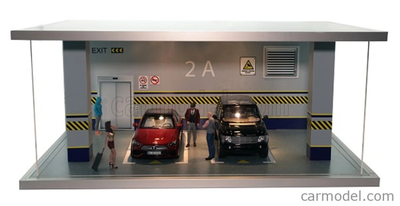 Atlantic Vetrina display box Diorama Parcheggio - Parking - Cars Not Included - Lungh.lenght Cm 68.5 X Largh.width Cm 43.0 X Alt.height Cm 30.0 1:18 Různé