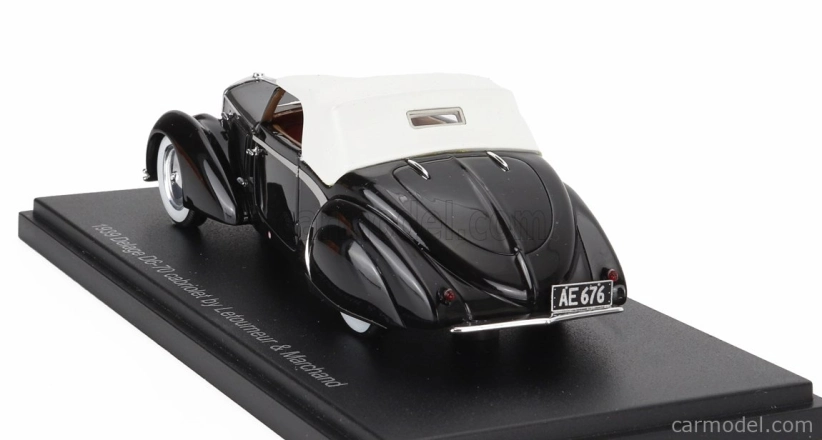 Esval model Delage D6-70 Cabriolet Letourneur & Marchand Closed 1939 1:43 Černá Bílá