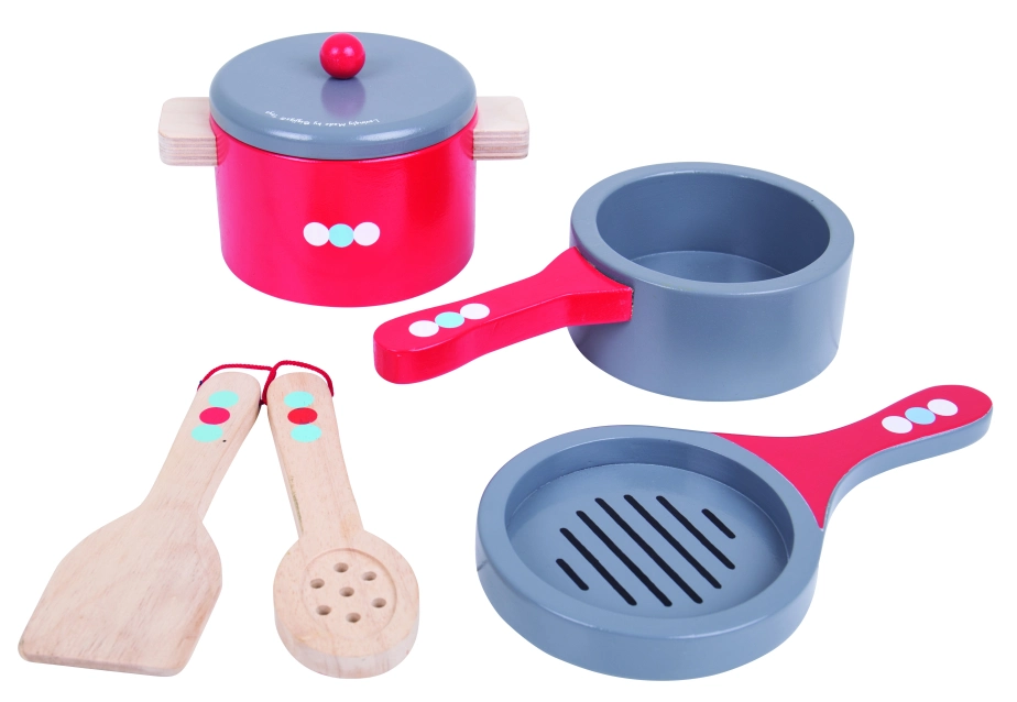 Bigjigs Toys Drevená súprava misiek s bodkami poškodený obal