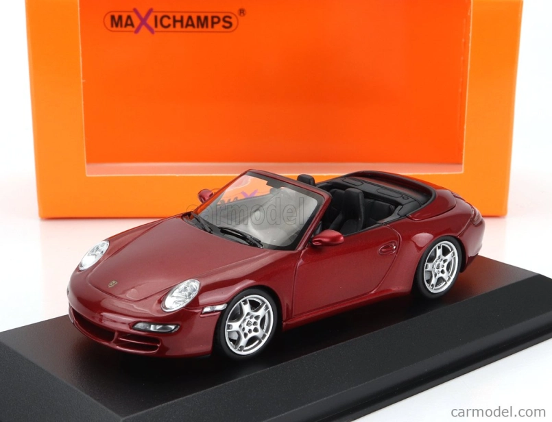 Minichamps Porsche 911 997 Carrera S Cabriolet 2005 1:43 Red Met