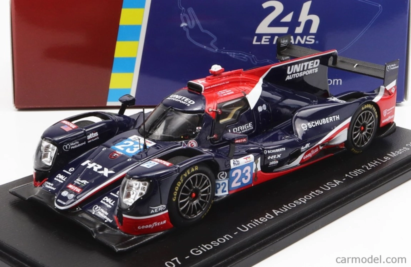 Spark-model Oreca Gibson 07 Gk428 4.2l V8 Team United Autosports Usa N 23 24h Le Mans 2022 A.lynn - O.jarvis - J.pierson 1:43 Black Red