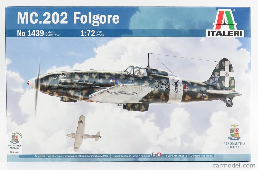 Italeri Aermacchi Mc.202 Folgore Airplane Military 1943 1:72 /