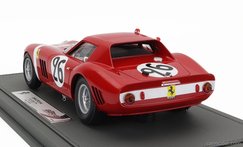 Bbr-models Ferrari 250 Gto 3.0l V12 Team North American Racing N.a.r.t. N 26 24h Le Mans 1964 Ed Hugus - Jose Rosinski - Con Vetrina - With Showcase 1:18 Červená Bílá