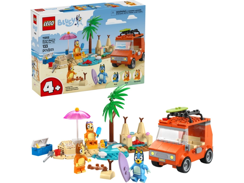 LEGO Bluey - Bluey a rodinný výlet autom na pláž