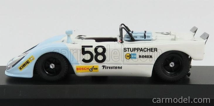 Best-model Porsche Flunder N 58 24h Le Mans 1972 Roser - Stuppacher 1:43 Bílá Světle Modrá
