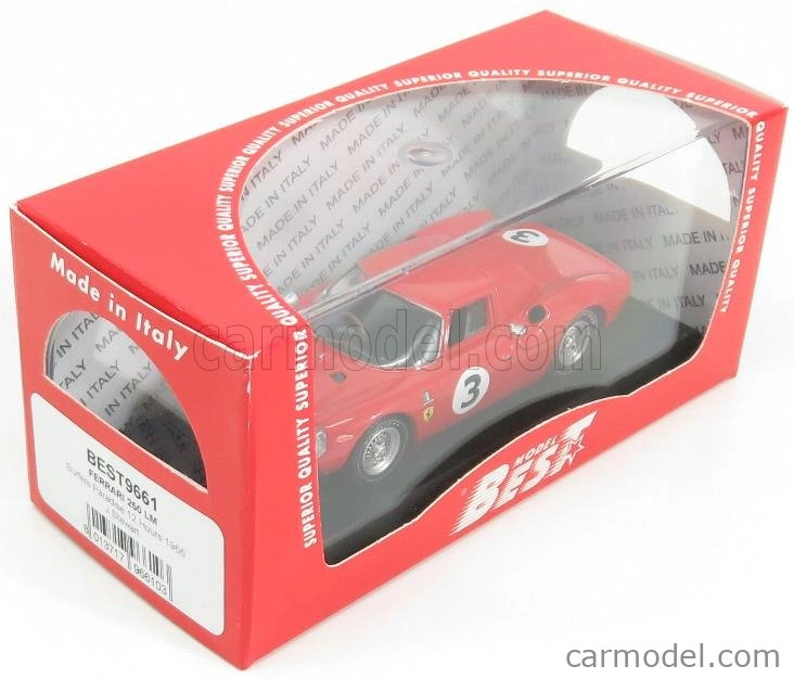Best-model Ferrari 250lm N 3 Winner 12h Surfers Paradise 1966 J.stewart 1:43 Red