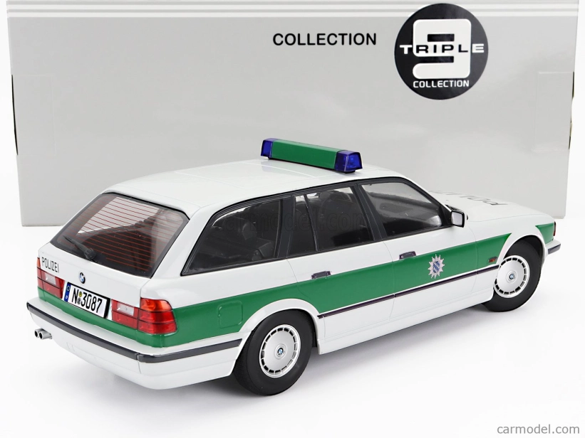 Triple9 BMW 5-series Touring (e34) Sw Station Wagon Polizei 1996 1:18 Bílá Zelená