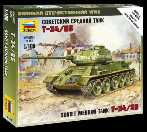 Zvezda Snap Kit - T-34/85 (1:100)