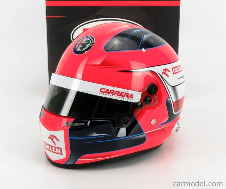 Mini prilba Bell helma F1 Casco Prilba Alfa Romeo C39 Team Racing Orlen Sezóna 2020 R.kubica 1:2 Červená