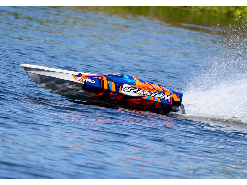 RC loď Traxxas Spartan TQi RTR, červená