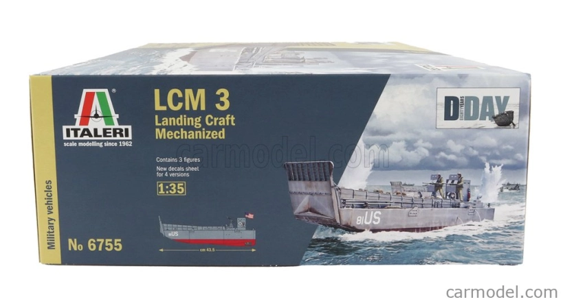 Italeri Boat Lcm3 Landing Craft Military D-day Normandy 1944 1:35 /