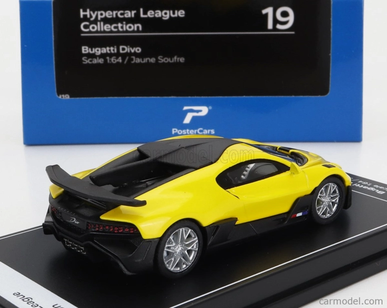 Kinsmart Bugatti Divo 2018 1:64 žltá čierna
