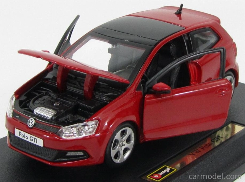 Bburago Plus VW Polo GTI Mark 5 1:24 červená