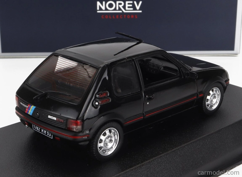 Norev Peugeot 205 1.9 Gti 1992 - With Pts Decals 1:43 Black