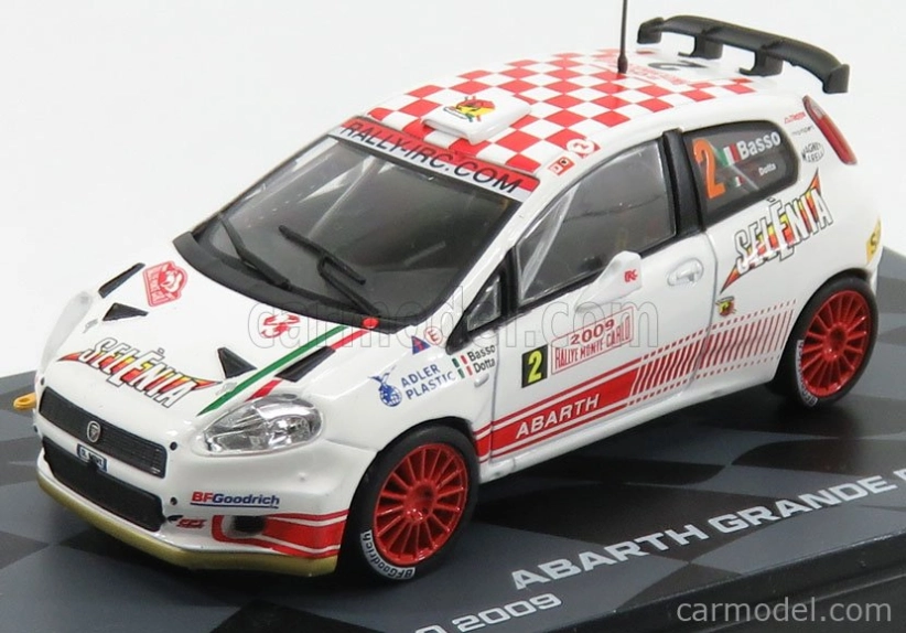 Edicola Fiat Grande Punto S2000 N 2 Rally Montecarlo 2009 G.Basso - M.Dotta 1:43