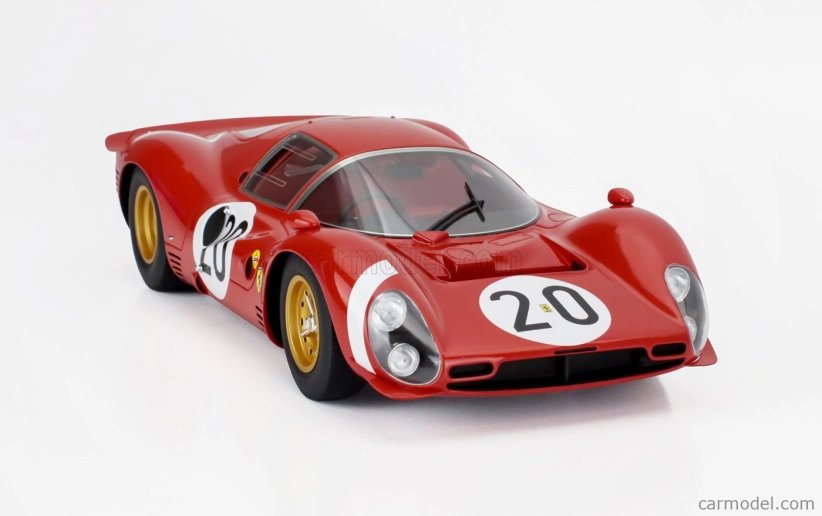 Mitica-r Ferrari 330 P3 4.0l V12 Coupe Ch.0848 Team Ferrari Sefac N 20 24h Le Mans 1966 Ludovico Scarfiotti - Mike Parkes 1:18 Red
