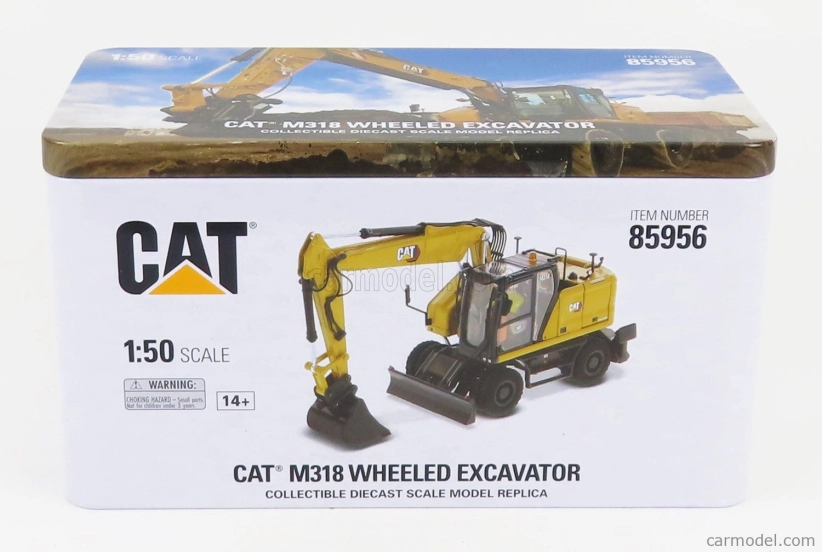 Dm-models Caterpillar Catm318 Escavatore Gommato - hydraulické rýpadlo 1:50 žlté čierne