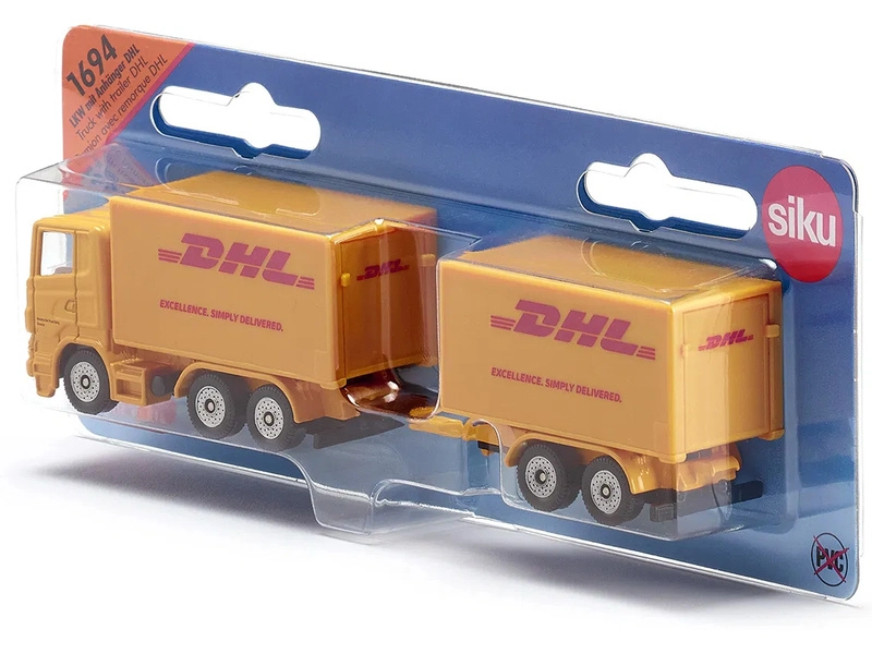 SIKU Blister - DHL kamión s prívesom