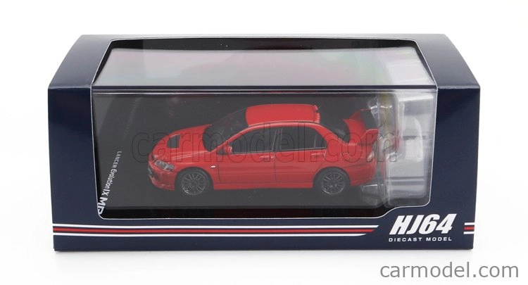 Zapaľovanie-model Mitsubishi Lancer Evolution Ix Gsr s motorom 2003 1:64 červená