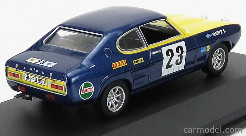 Cmr Ford england Capri 2600 Gt N 23 Rally Olympia Erc 1972 W.rohrl - H. Rothfuß 1:43 Modrá Žlutá