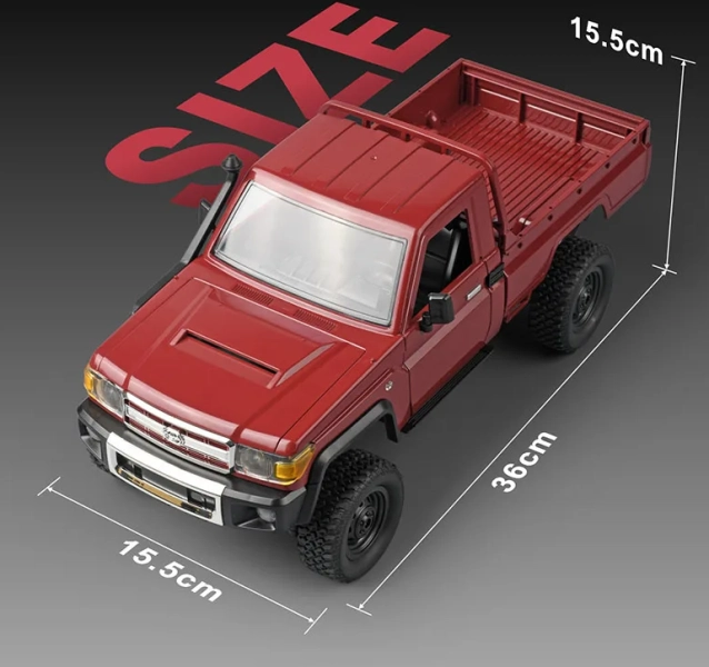 RC auto Land Cruiser Toyota, červená + náhradní baterie