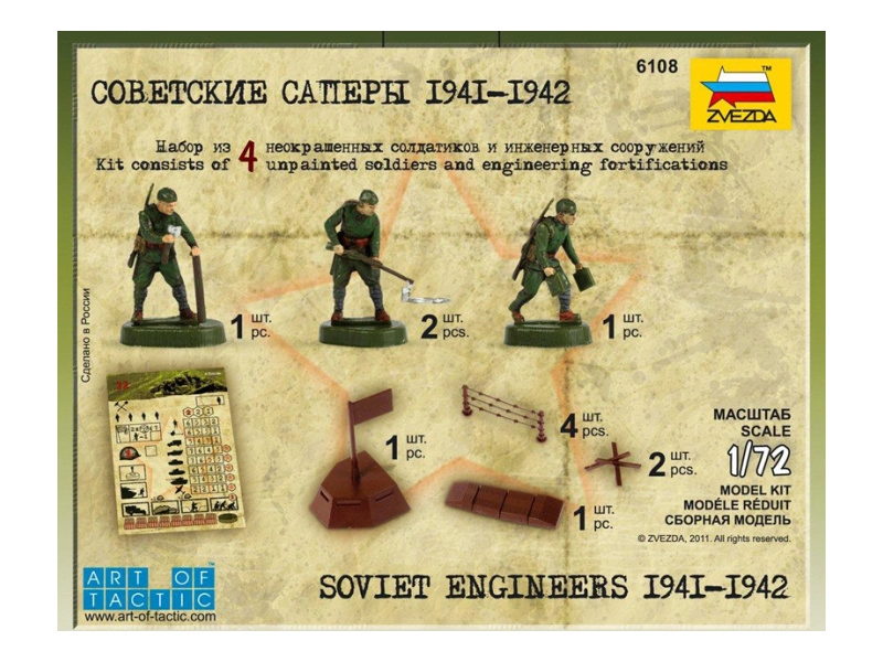 Zvezda figúrky – sovietski ženisti WWII (1:72)