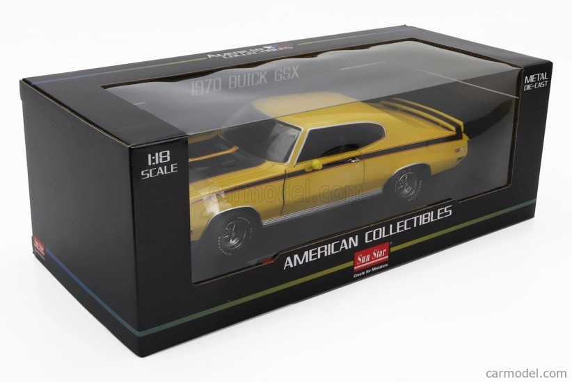 Sun-star Buick Gsx Coupe 1970 1:18 Žlutá Černá