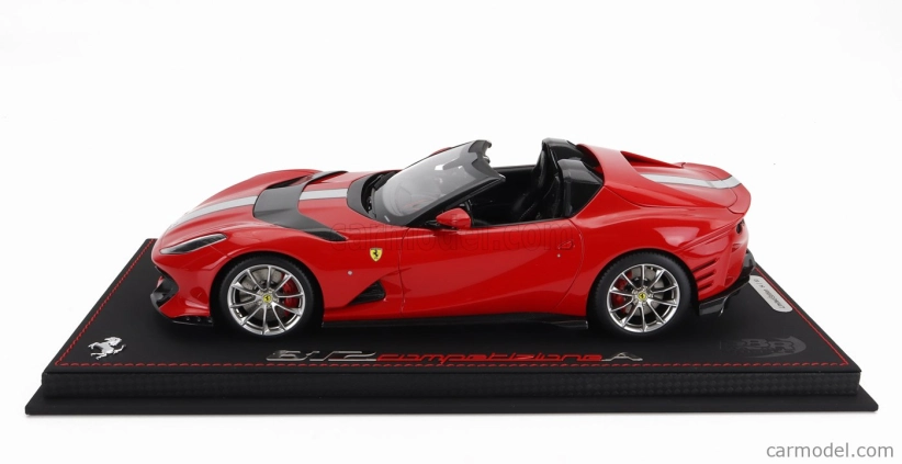 Bbr-models Ferrari 812 Competizione A Spider 2022 - Con Vetrina - S vitrínou 1:18 Rosso Corsa 322 - červená