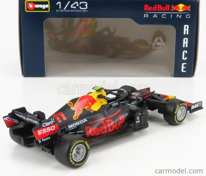 Bburago Red bull F1 Rb16b Honda Ra620h Team Aston Martin N 11 1:43, tmavomodrá