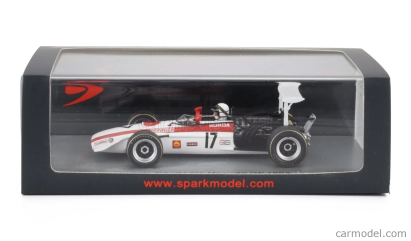 Spark-model Honda F1 Ra301 N 5 Mexico Gp 1968 Jo Bonnier 1:43 Biela červená čierna