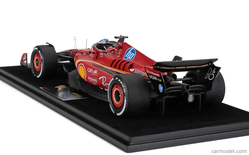 Looksmart Ferrari F1  Sf-24 Team Scuderia Ferrari N 16 Winner Monaco Gp 2024 Charles Leclerc - Con Vetrina - With Showcase 1:18 Červená Bílá Žlutá