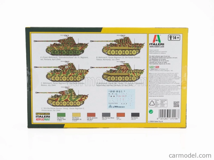 Talianeri Tank Sd. Kfz. 171 Panther Ausf. A Military 1945 1:72 /