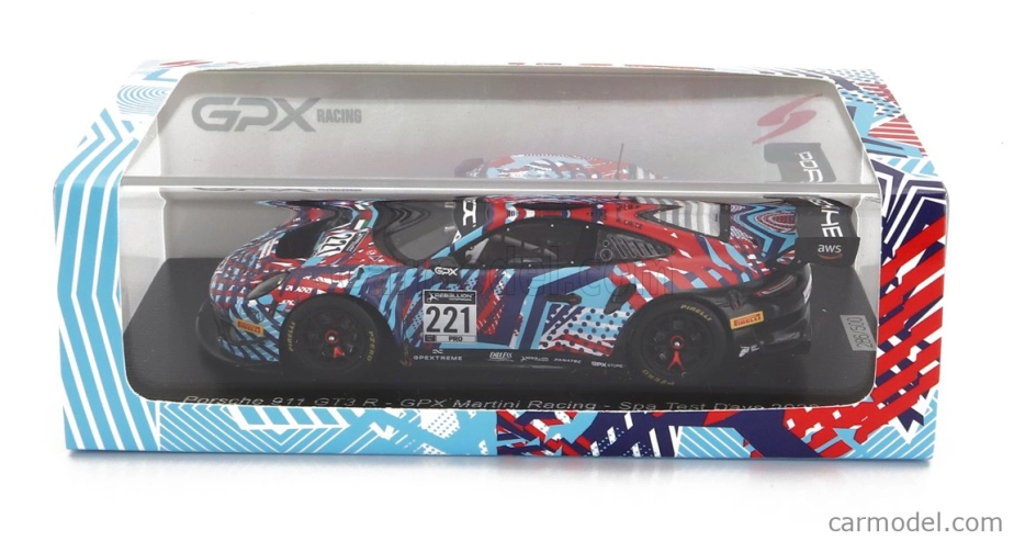 Spark-model Porsche 911 991-2 Gt3 R Team Gpx Martini Racing N 221 Test Days 24h Spa 2022 R.lietz - M.christensen - K.estre 1:43 Různé