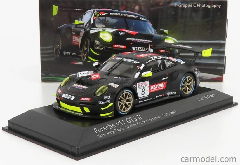 Minichamps Porsche 911 991-2 Gt3-r Team Iron Force N 8 1:43, černá