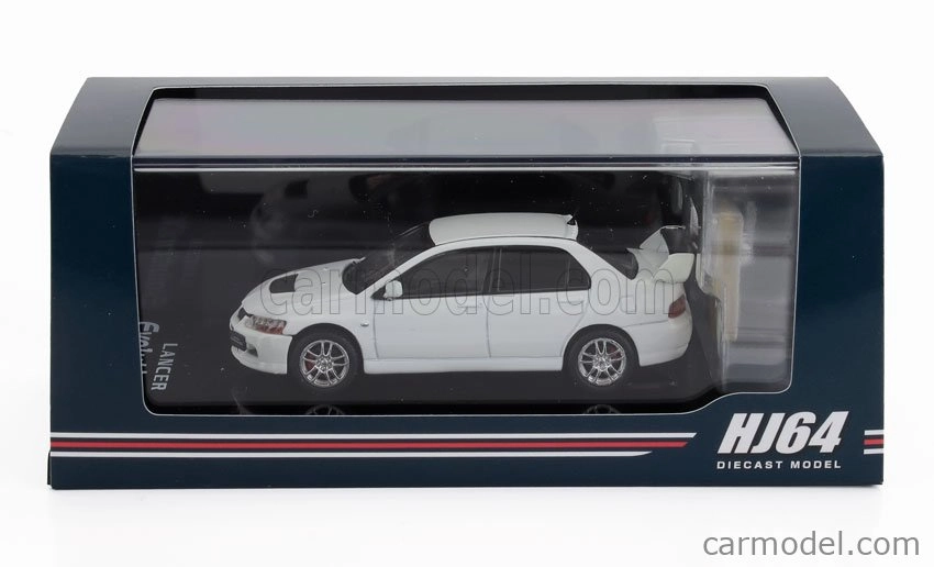 Zapaľovanie-model Mitsubishi Lancer Evolution Ix s motorom 2003 1:64 biela