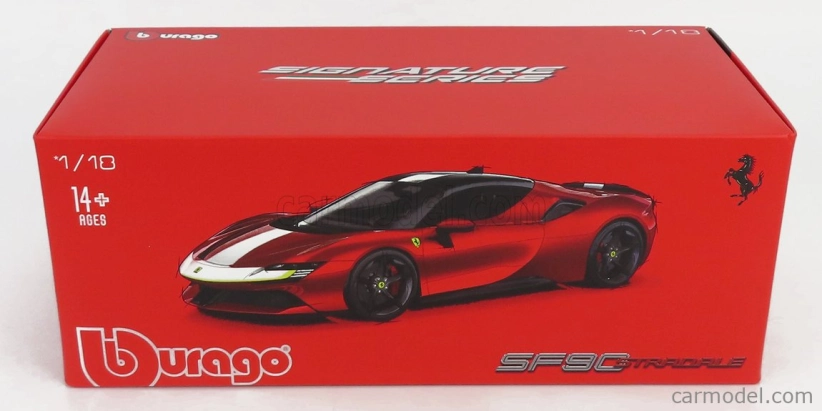 Bburago Signature Ferrari SF90 Stradale Assetto Fiorano 1:18 červená
